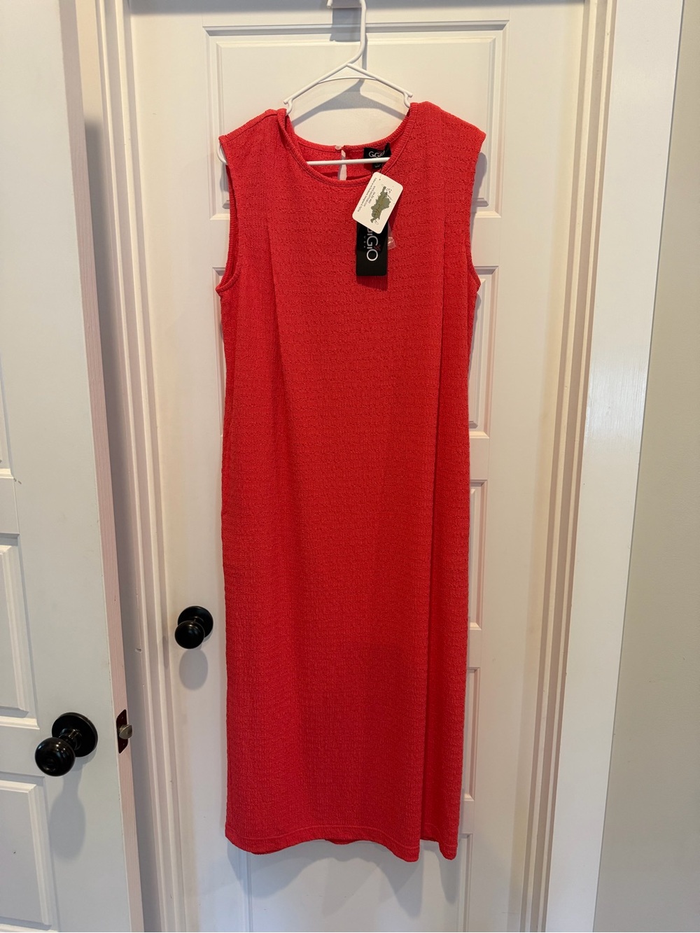 Sleeveless Coral Maxi Dress by CeCe